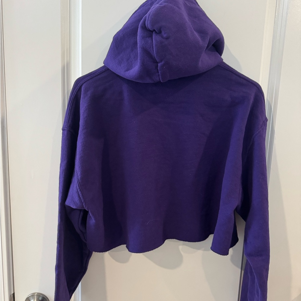 Missy Elliott Supa Dupa Fly Cropped Purple Hoodie - Picture 3 of 3